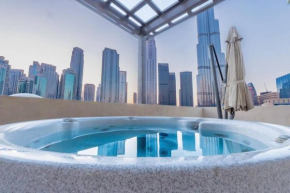 Full Burj Khalifa Views 1BDR with Private Hot Tub